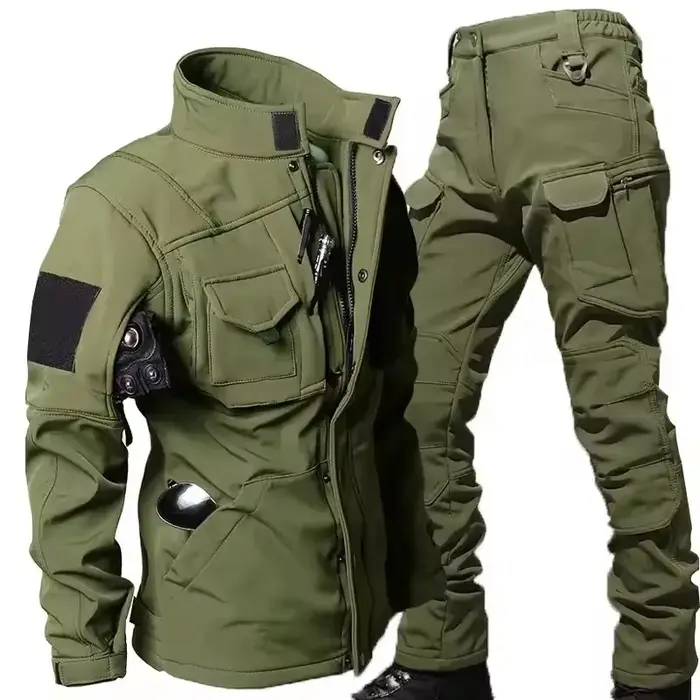 Ensembles tactiques imperméables en peau de requin pour hommes, polaire épaisse, nouvelles vestes de