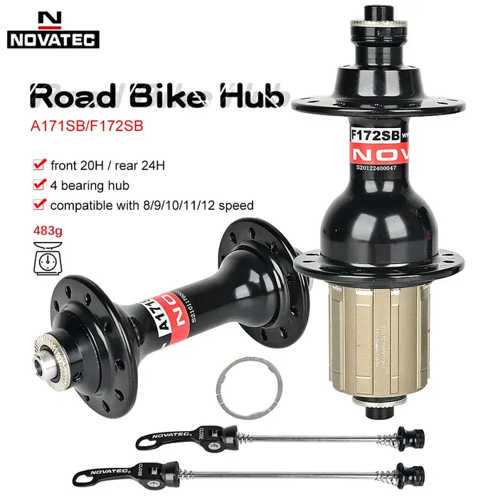 Novatec moyeu de vélo de route A171SB/F172SB avant 20H arrière 24H disque de moyeu de vélo pliant à 
