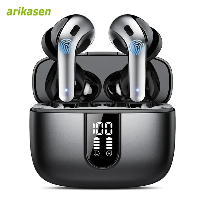 TWS Bluetooth 5.3 écouteur stéréo basse avec micro antibruit étanche sans fil écouteurs dans l'oreil