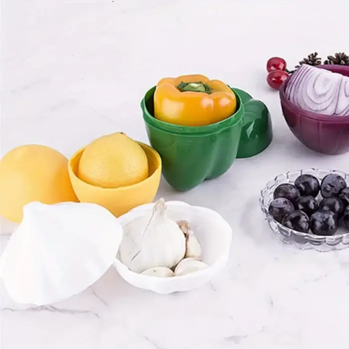 Boîte alimentaire en plastique scellé, organisateur créatif, bac à légumes, conteneurs d'oignon, ail