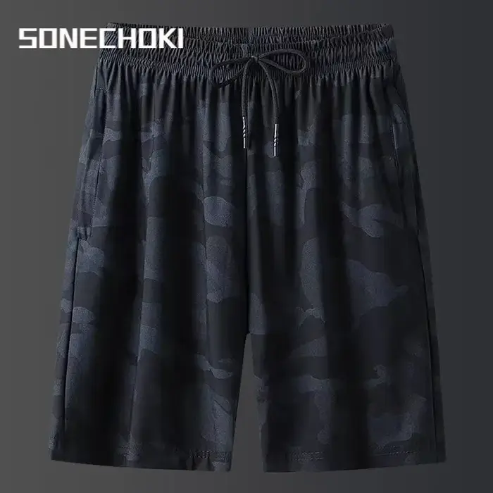 Short de course camouflage homme grande taille - Respirant pour basket, gym et fitness - Décontracté