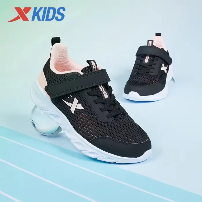 Xtep chaussures de course pour enfants moyens et plus âgés unisexe été décontracté maille respirant 