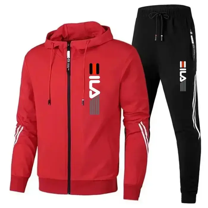 Sweat-shirts à fermeture éclair pour l'automne et l'hiver + Pantalons de sport, Ensembles de jogging