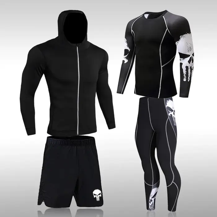 Vêtements de sport à Compression pour hommes, collants de gymnastique, vêtements d'entraînement, Jog