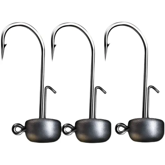 Hameçon de pêche à tête de gabarit NED, solide, Anti-chute, support auxiliaire, poisson mandarin, pl