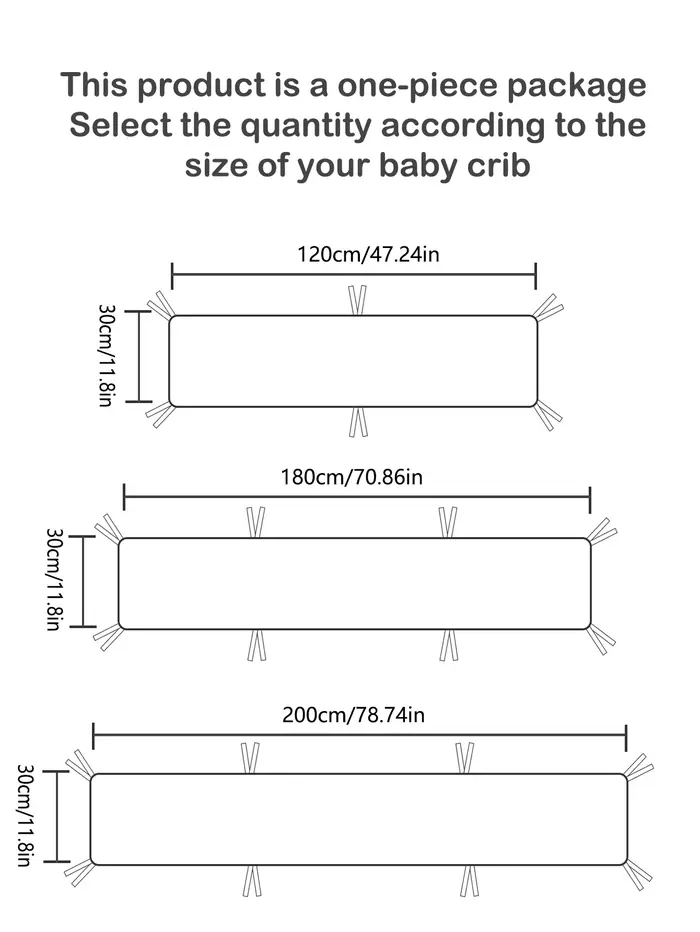 Rail de protection pour berceau de bébé, rembourrage doux, doublure de pare-chocs pour berceau de bé