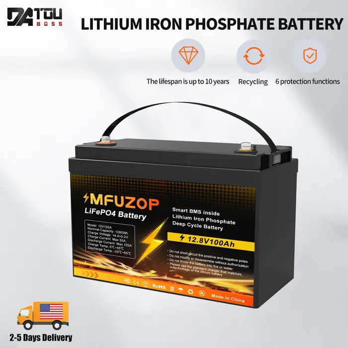 DTOUBOSS-BMS aste au lithium d'origine pour système solaire, veFePO4, extérieur, voyage, maison, ent