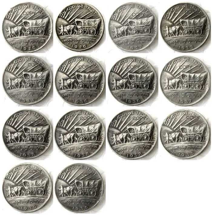 USA 1926-1939-PSD Oregon commémoratif demi-Dollar plaqué argent copie pièce