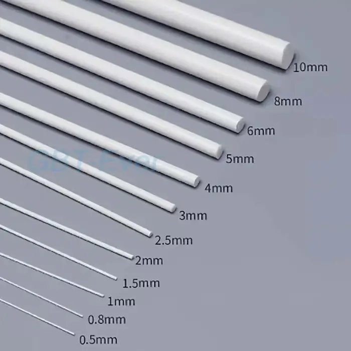 1-50 pièces 0.5/0.8/1/1.5/2/3/4/5/6/8mm ABS tuyau rond Tube barre longueur 250/500mm tige dure en pl