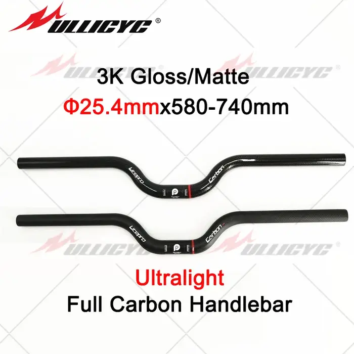 Litepro-Guidon de vélo en fibre de carbone ultraléger, en forme d'hirondelle, pliable, VTT, BMX, 25.