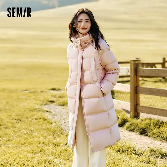 Doudoune longue imperméable pour femme Semir, nouvelle collection hiver 2025, manteau ample à capuch