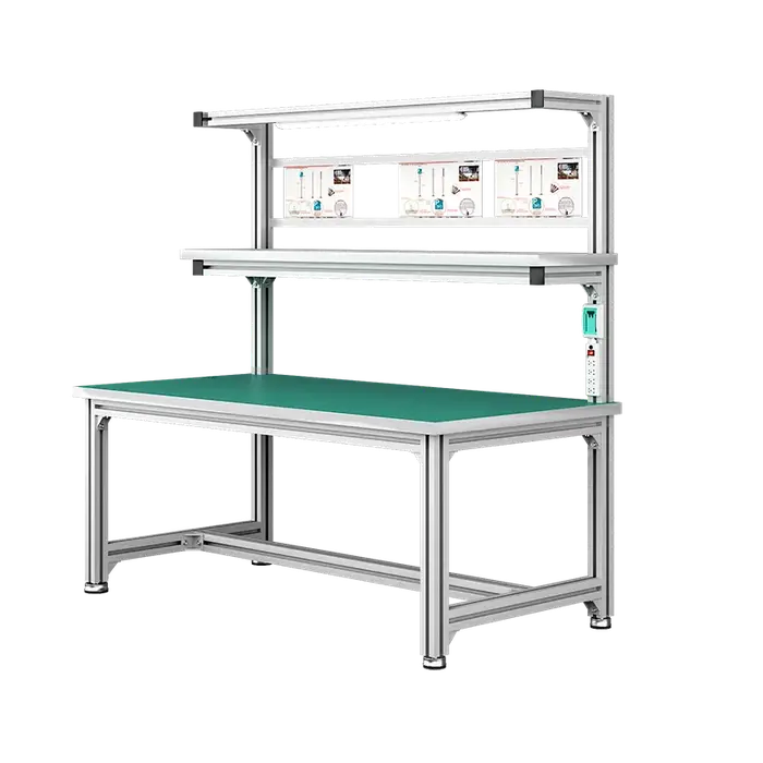 Banc de travail en alliage d'aluminium antistatique, table d'inspection de maintenance, console d'as