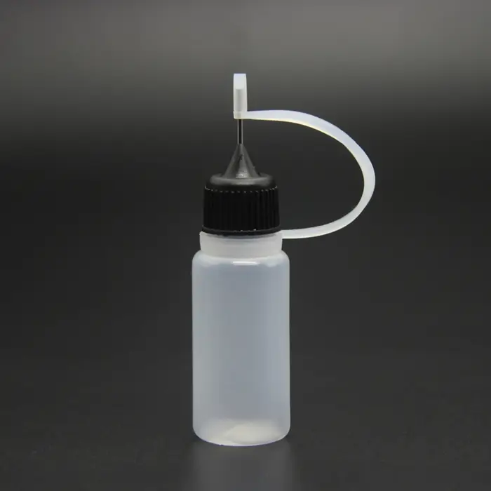 Bouteilles à presser en plastique de 10ml, pointe d'aiguille, applicateur de colle PE, outil artisan