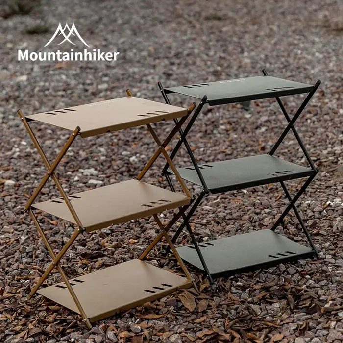 MOUNTAINHIKER support à trois niveaux étagère de rangement extérieure étagère pliante Portable Campi