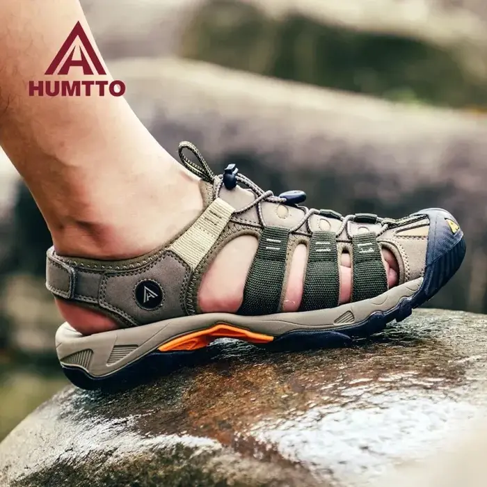 HUMTTO Été En Plein Air Sandales pour Hommes Respirant Randonnée Chaussures Eau Plage Hommes Sandale