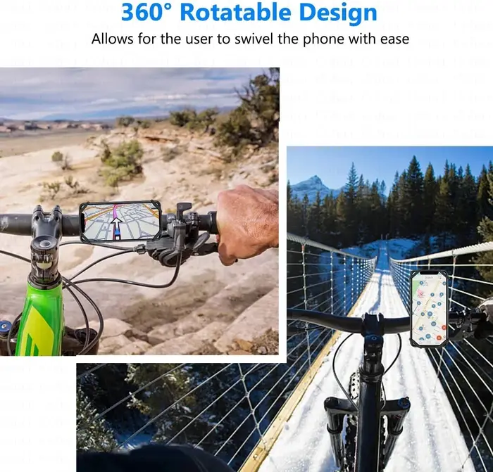 Support de téléphone portable pour vélo moto compatible iPhone Samsung Xiaomi pour déplacements sécurisés et pratiques