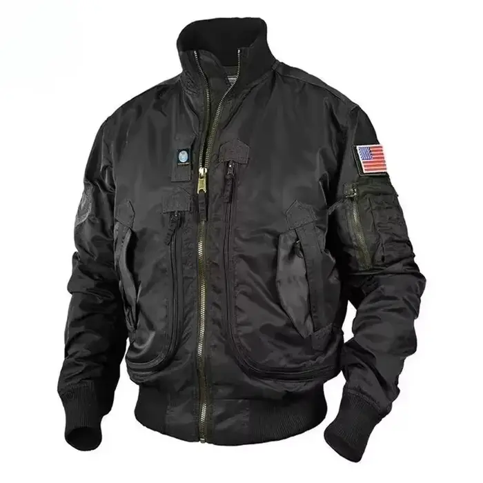 Veste d'automne pour hommes, nouvelle couleur unie, multi-poches, mode, ample, aventure en plein air