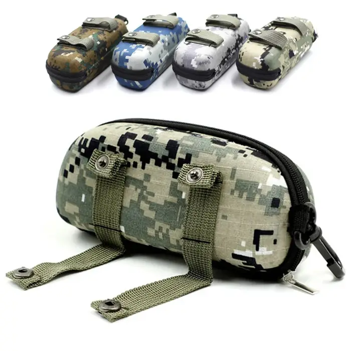 Étui à lunettes de Camouflage, boîte à fermeture éclair pour Sports de plein air, étui épais Anti-st