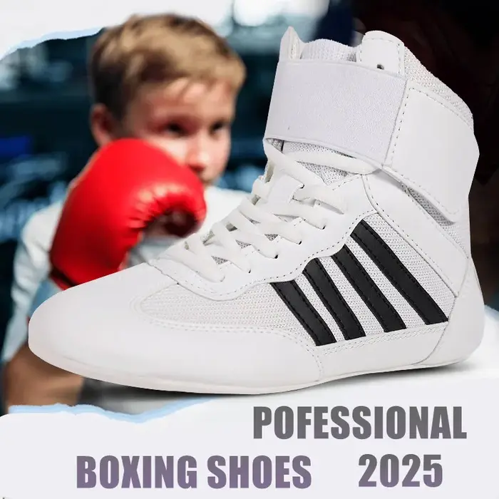 Chaussures de boxe chaussures d'entraînement complètes force haltérophilie boxe combat haute aide ho