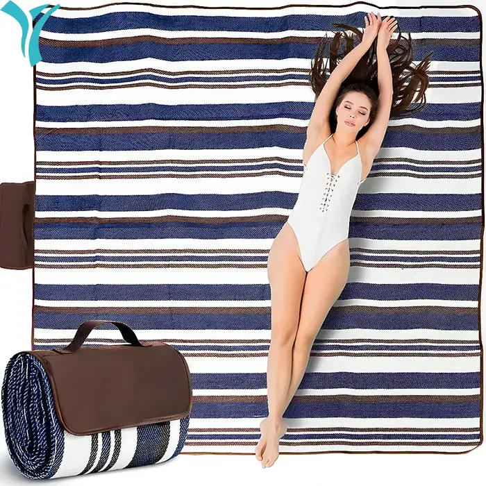 ZHUOHUA Couverture de pique-nique pliable imperméable pour l'extérieur, extra large, sac fourre-tout