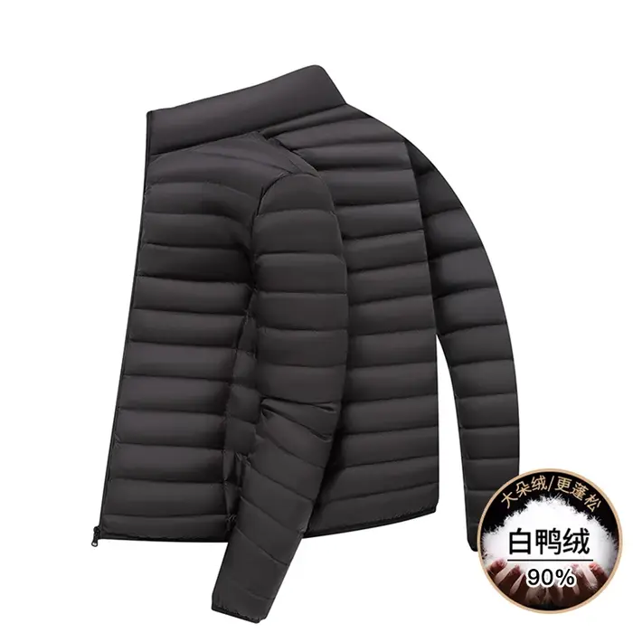 Doudoune légère à col montant pour homme, manteau chaud et à la mode, en duvet de canard blanc 90, a