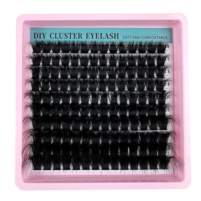 60D-200D 8D moelleux bricolage Cluster cils-10-20mm longueur mixte Extension de cils 0.07mm D Curl c