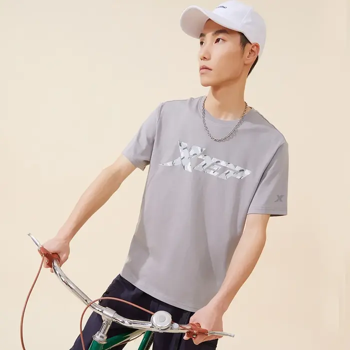 Xtep chemise tricotée à manches courtes pour hommes mode d'été sweat confortable doux Style de rue h