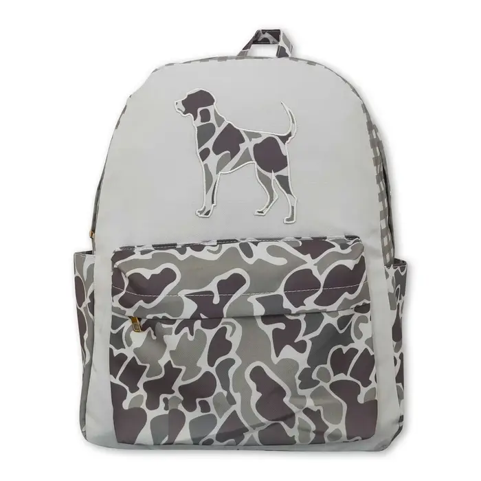Sac à dos camouflage pour enfants et garçons, idéal pour la chasse au chien, avec fermeture éclair