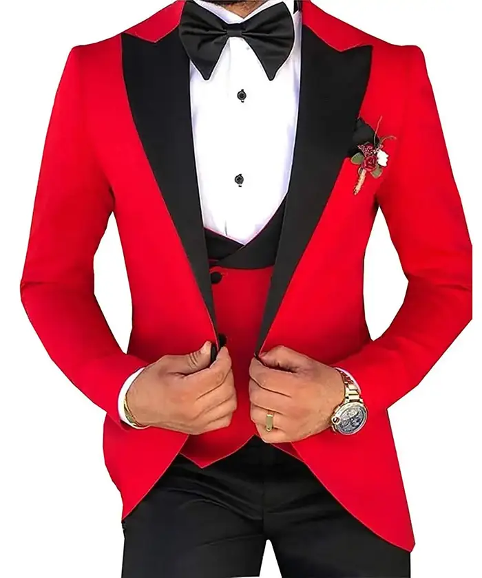 Costumes 3 pièces sur mesure pour hommes, smokings slim pour marié, olympiques de mariage pour homme