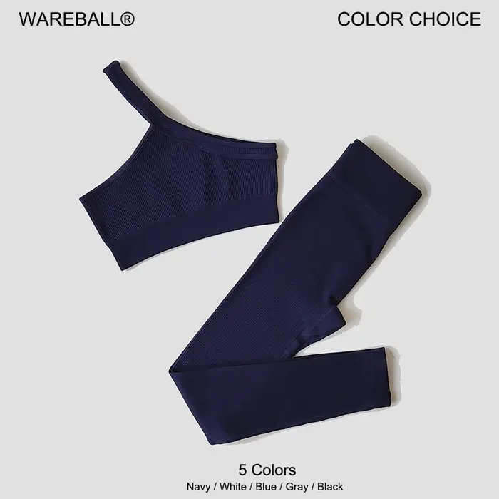 Ensemble de Yoga sans couture pour femmes, vêtements d'entraînement, de gymnastique, côtelé, Fitness