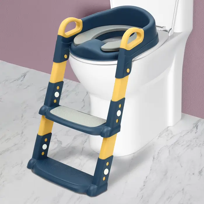 Siège de toilette pour enfants avec escalier, réglable en hauteur, pliable, siège d'apprentissage de