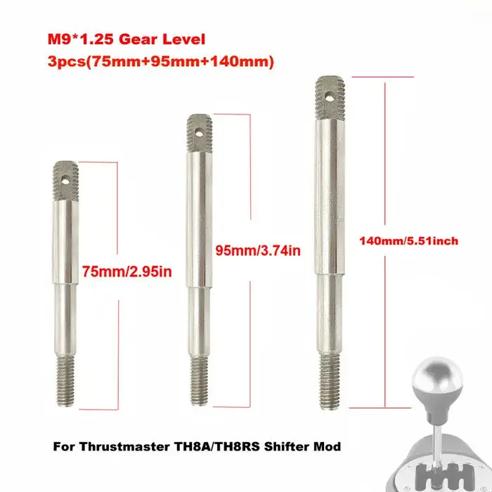3 pièces niveaux de vitesse pour Thrustmaster TH8A TH8RS manette de vitesse Mod 75mm/95mm/140mm conv