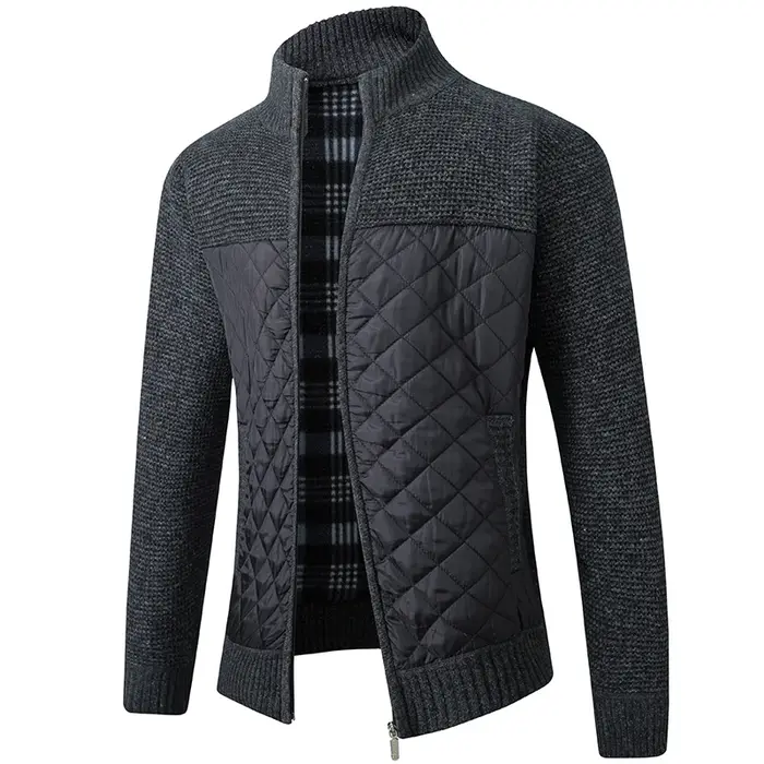 Manteau cardigan tricoté en automne et en hiver, version coréenne de coupe ajustée et pull tendance