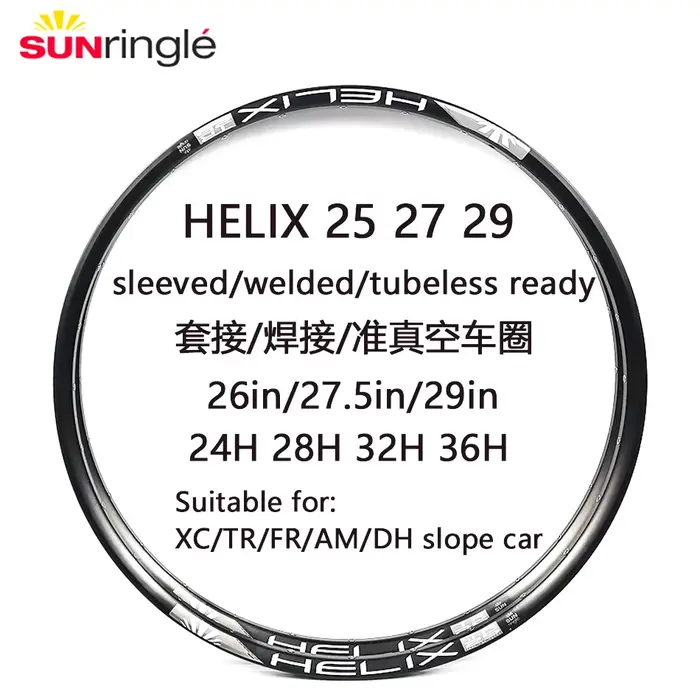 Sunring – jante de vtt TUBELESS TR25 TR27 TR29 26 27.5 29 pouces