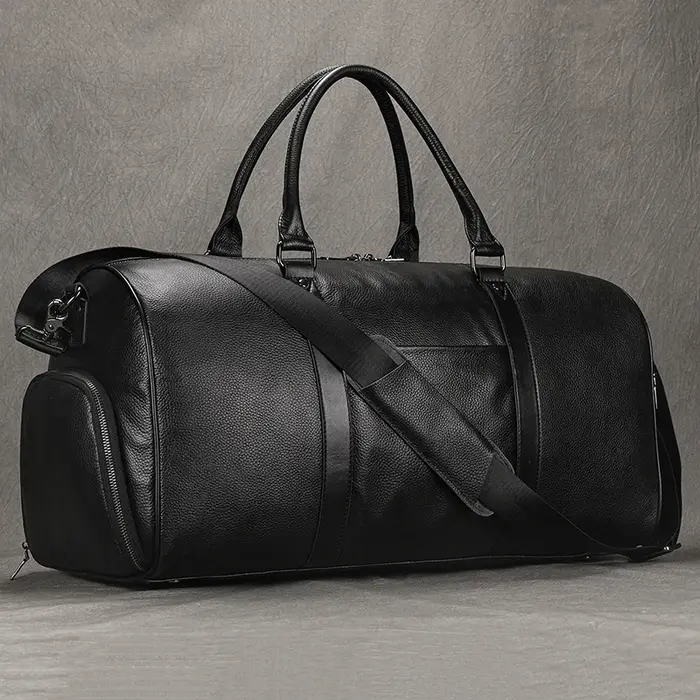 Sac de voyage en cuir de nouveau design à la mode, sac de sport en peau de vache souple, sac de voya