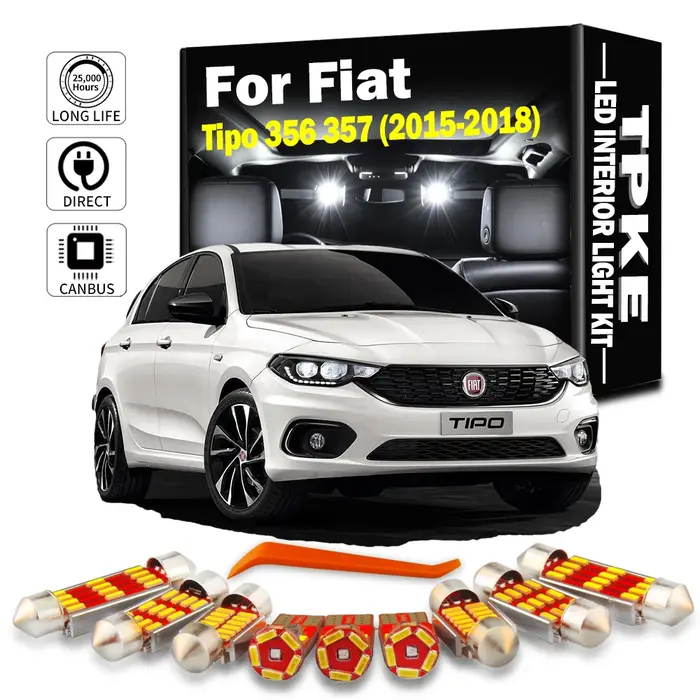 TPKE 7 pièces Canbus sans erreur voiture ampoule LED intérieur dôme lecture ​ Kit de lumières de car