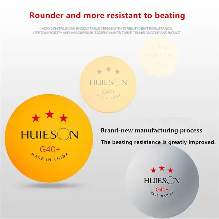 Huieson 3 étoiles 20 ~ 100 pièces balles de Ping-Pong nouveau matériau ABS 40 + balles de Tennis de 