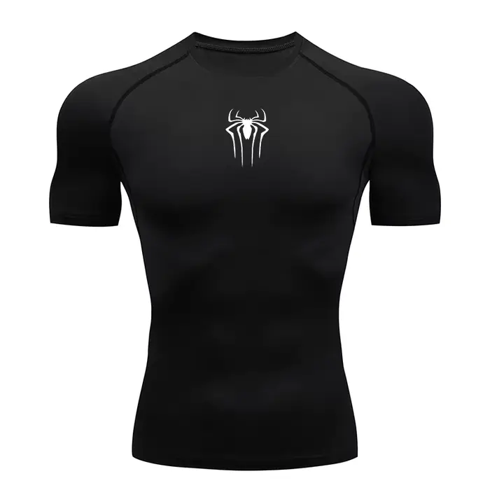 T-shirt compression homme manches courtes 2024 - Sport, fitness, running - Élastique séchage rapide