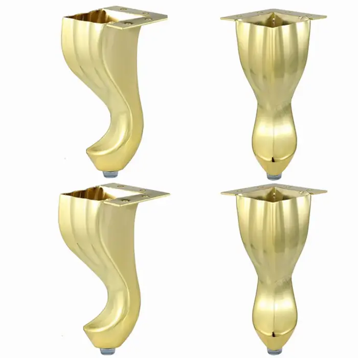 Pieds de meubles dorés, 4 pièces, pieds de canapé, sculpture creuse pour Table basse, pieds en éping