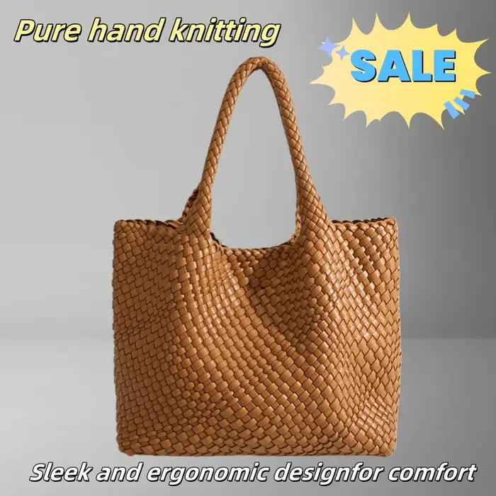 Sac fourre-tout tissé pour femmes, sac à main souple pliable à poignée supérieure, sac Hobo à la mod