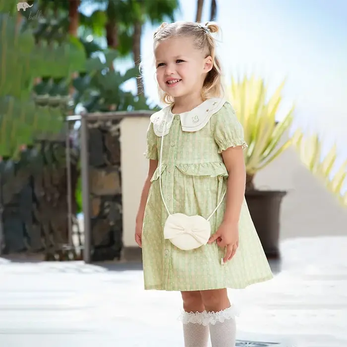 Dave Bella – robe de princesse pour petites filles, breloque d'été, douce et élégante, à carreaux ve