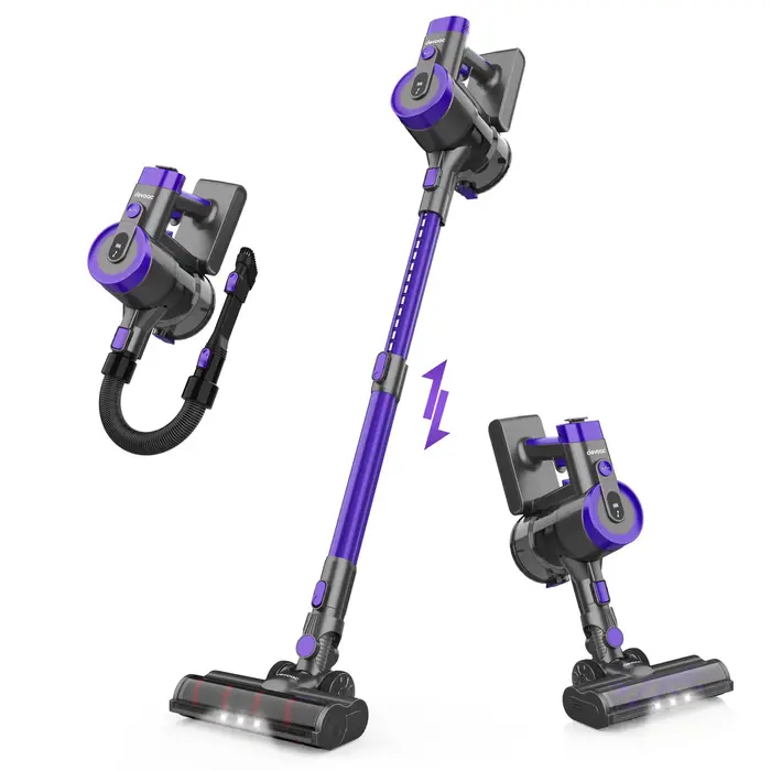 DEVOAC-Aspirateur sans fil V90, aspirateur à anciers ultra-léger 6 en 1, moteur 365W, 28KPa, détermi