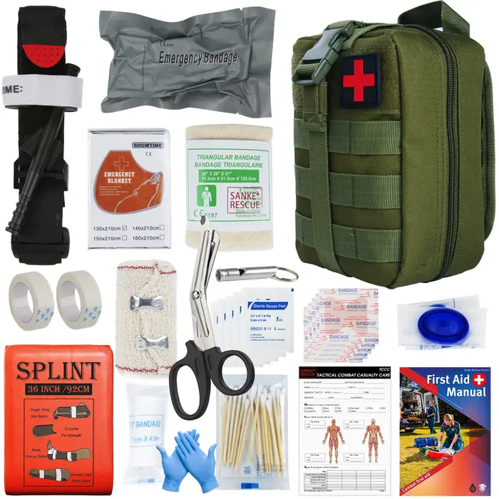 Sanke – pochette de sauvetage EDC, Kit de premiers secours, Kit de survie tactique pour traumatismes