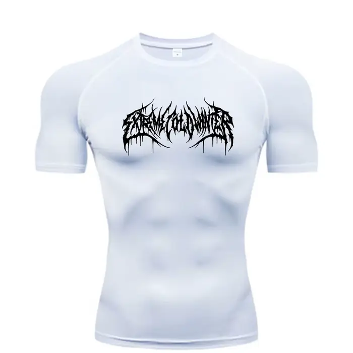 Sweat-shirt de Compression d'été à manches courtes pour hommes, T-Shirt de Fitness, de course, à séc