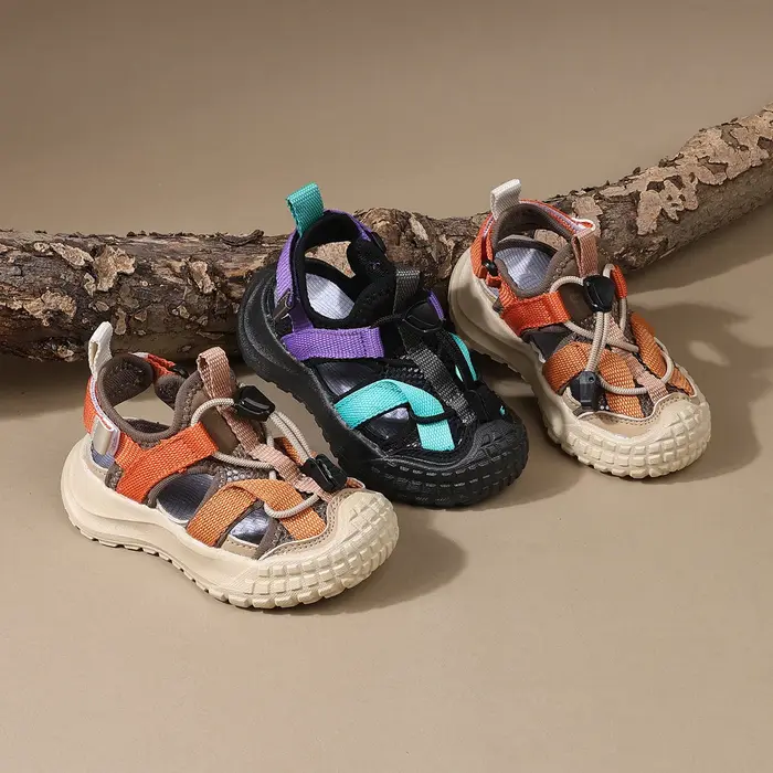 Nouvelles sandales d'été 2025 pour garçons, chaussures de sport respirantes en maille pour enfants, 