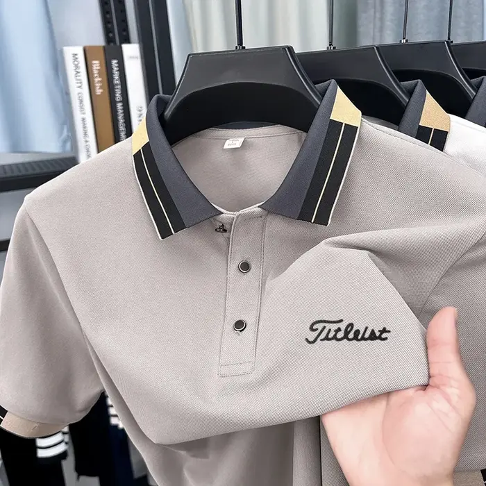 Polo à manches courtes pour homme, design de marque, col à revers, nouvelle collection été, t-shirt 