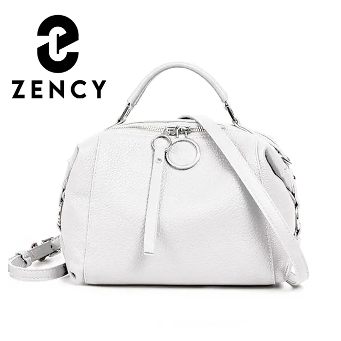 Zency élégant sac à main en cuir véritable femmes sac à bandoulière grande capacité Simple moyen sac