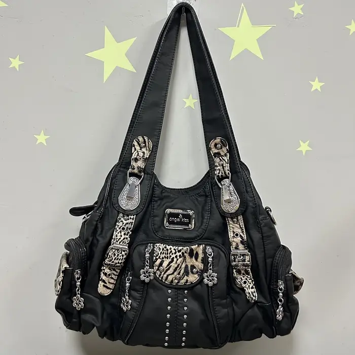Sacs à main vintage pour femmes, sacs à bandoulière en cuir PU tendance, sacs à main de grande capac