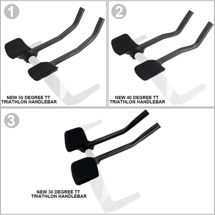 Barre de repos de vélo en carbone RXL SL 31,8 mm 30 ° /40 ° /50 °   Clip de guidon de triathlon sur 