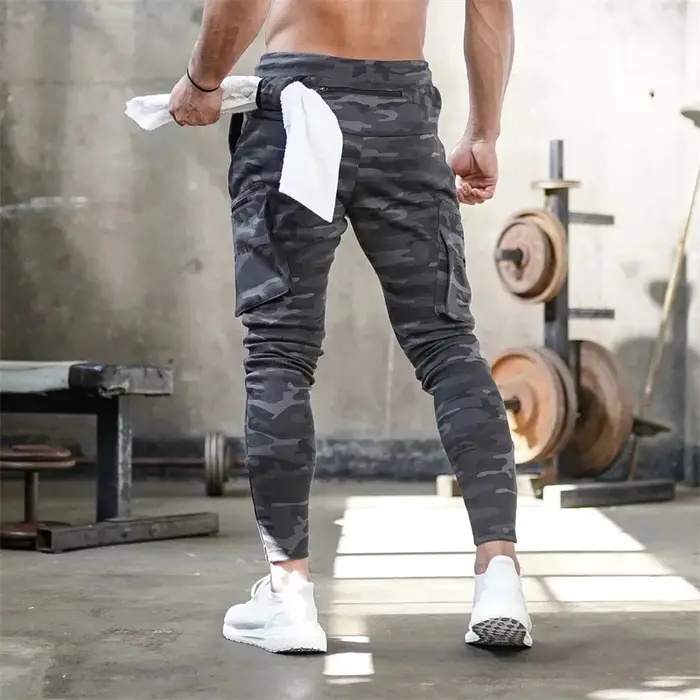 Viser de sport camouflage pour hommes, joggeurs de fitness pour hommes, pantalons de course, pantalo